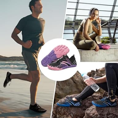 ATHMILE Hiking Barefoot Water Shoes for Women Men Beach Swim Aqua Pool River Quick Dry Athletic Wide Toe Outdoor Sport Kayaking Boating Rock Climbing Yoga Lake - Image 6