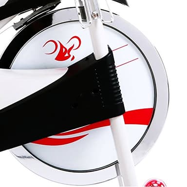 Sunny Health & Fitness Indoor Cycling Exercise Bike with SPD pedals - SF-B1509, White, 47 L x 20 W x 47 5 H - Image 9