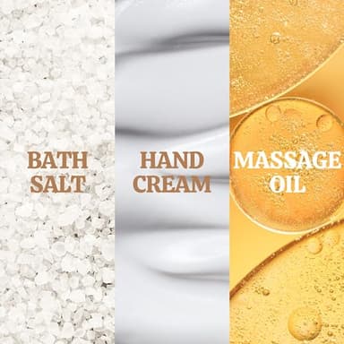 Gifts for Women BFFLOVE Gift Set for Women 5pcs Cherry Blossom Spa Set, Birthday Gifts for Her with Massage Oil, Scented Candle, Bath Salts, Hand Cream - Image 4