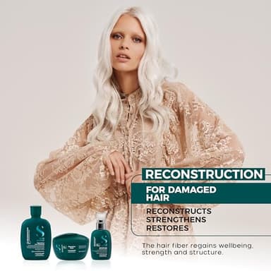 Alfaparf Milano Semi di Lino Reconstruction Reparative Shampoo and Mask Set - Sulfate Free Shampoo and Hair Mask for Damaged Hair - Repairs, Reconstructs, Strengthens - Adds Shine and Softness - Image 6