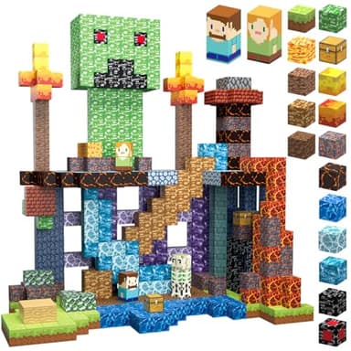 AIDYVOI 160 PCS Magnetic Blocks Building Toys, Build 3D Magnetic Building Blocks Set for Kids Ages 3+, Magnet Blocks STEM Sensory Educational Christmas Birthday Gifts Construction Toys - Image 1