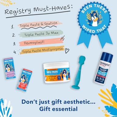 Triple Paste Diaper Rash Cream and Spatula Bundle - 8 oz Zinc Oxide Ointment and Spatula Treatment, Soothe and Prevent Rash with a Pediatrician-Recommended Hypoallergenic Formula - Image 4