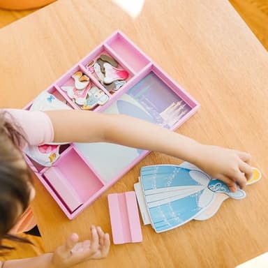 Melissa & Doug Disney Cinderella Magnetic Dress-Up Wooden Doll Pretend Play Set (30+ pcs) - Image 2