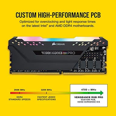 CORSAIR VENGEANCE RGB PRO DDR4 RAM 16GB (2x8GB) 3200MHz CL16-18-18-36 1.35V Intel AMD Desktop Computer Memory - Black (CMW16GX4M2C3200C16) - Image 4