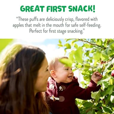 Little Bellies Organic Puffs Variety Pack, Blueberry & Apple and Cinnamon (Pack of 18) - Image 9