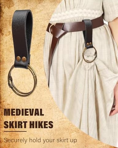 Cellphone Holder Retro Belt Pouch Waist Bag Fanny Pack Steampunk Medieval Renaissance Purse Halloween Costume Accessory (2Pouch-Black) - Image 5