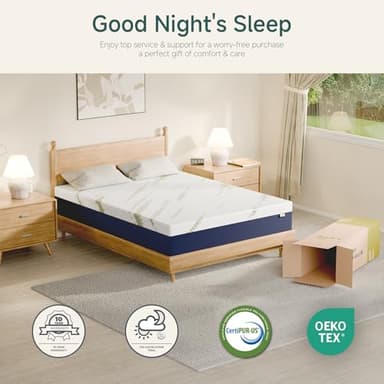 KONFEIN King Mattress, 12-Inch Cooling Gel Memory Foam, Medium-Firm, CertiPUR-US Certified, Fiberglass-Free, Pressure Relief & Balanced Support for Hot and Light Sleepers, King Size Bed in a Box - Image 6