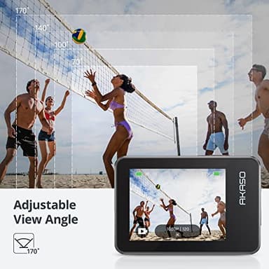 AKASO Brave 7 4K30FPS 20MP WiFi Action Camera with Touch Screen IPX8 33FT Waterproof Camera EIS 2.0 Zoom Support External Mic Voice Control with 2X 1350mAh Batteries Vlog Camera - Image 6