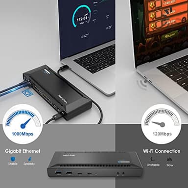 WAVLINK Universal USB C Laptop Docking Station Dual Monitors 5K/4K@60Hz with 65W Host Charging for Thunderbolt 4/3, USB-C Windows, Mac, Chrome, Ubuntu 20.04,22.04(2HDMI, 2DP, 6USB 3.0, 1Gbps Ethernet - Image 7