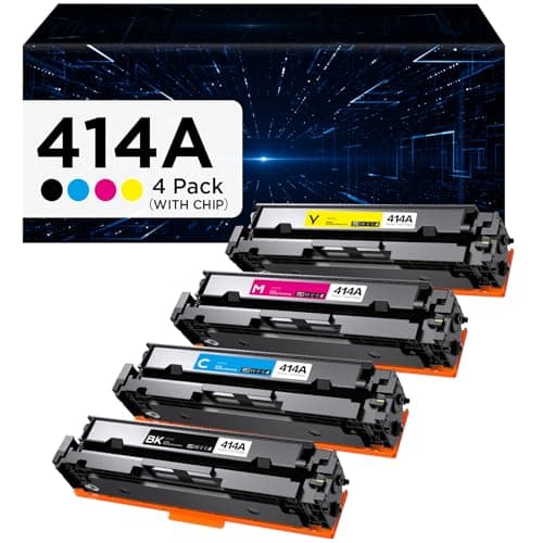belietop 414A Toner Cartridges (with Chip) High Yield Replacement for HP 414X 414A Works with HP Color Laserjet Pro MFP M479dw M479fdn M479fdw M454dn M454dw M454nw Printer (4 Pack, BK/C/M/Y) - Image 1