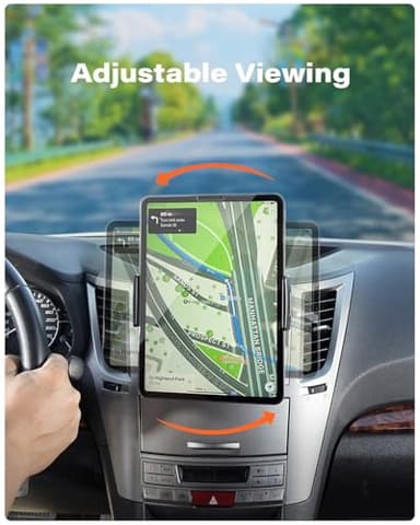 APPS2Car for Sturdy iPad Holder for Car CD Slot Tablet Mount, 2-in-1 Universal 4.7-11" Holder for iPad Pro 11 Air Mini, iPhone, Galaxy Z Fold, Adjustable 360° Rotation, Road Trip Essentials - Image 4
