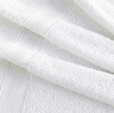 Quick-Dry, Soft & High Absorbent Bath Towels 27"x54" Cotton Turkish Bath Towel Set of 4 | Daily Use 100% Cotton Towels for Bathroom, Gym & More | Bathroom Towels Set (4 Pcs, White) - Image 6