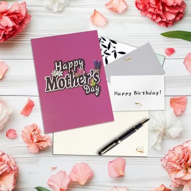 GREETING ART 3D Pop Up Mothers Day Card, Happy Mothers Day Lily Flower Gift Greeting Card with Envelope for Best Mom Women Wife Daughter Grandma - Image 4