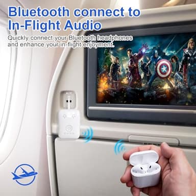 Premium Bluetooth 5.4 Transmitter, Airplane Wireless Adapter, Supports 2 AirPods/Headphones, Bluetooth Transmitter for TV, Airplane, Gym, with aptX Adaptive & Low Latency - Image 2