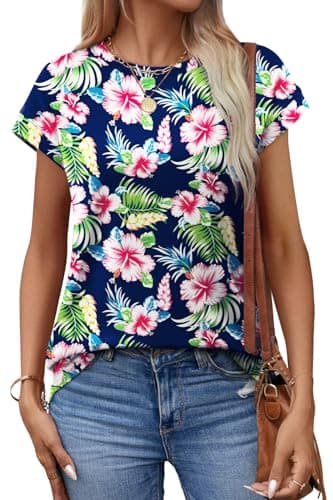 Alaroo Plus Size Tops for Women Oversized Tshirts Loose Fit Trendy Cute Blouses Print 01 3XL - Image 3