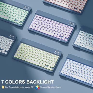 Harvopu Compatible with iPad Air 11-inch/Air 5th 4th Generation Case with Keyboard - Backlit Detachable, Folio Cover with Pencil Holder for iPad Air 11 Inch M3/M2, Air 5/ Air 4 (Abyss Blue) - Image 6