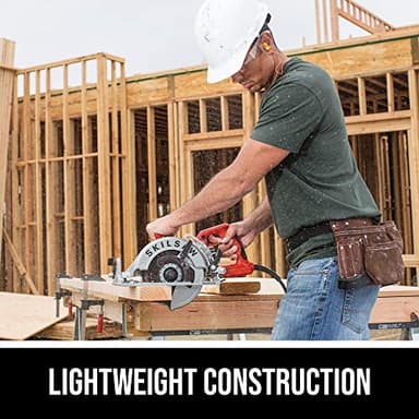 SKILSAW SPT77WML-01 15-Amp 7-1/4-Inch Lightweight Worm Drive Circular Saw , Silver - Image 3