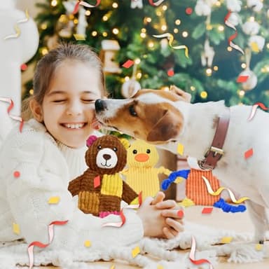 LECHONG 5Pcs Squeaky Dog Toys, Large Crinkle Dog Toys for Large Medium and Small Dogs, Puppy Toys to Keep Them Busy Great Value Dog Toy Bundle - Image 7