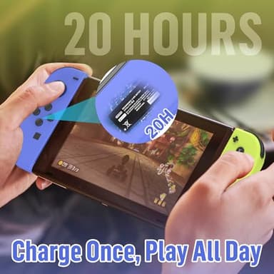 Switch Controller,Replacement for Switch OLED Lite,Wireless Remote with Dual Vibration,Motion Control,Screenshot,6-Axis Gyro,Wake-Up,Anti-Slip grip Joystick,Left Right Gamepad,No NFC,(Blue and Yellow) - Image 7