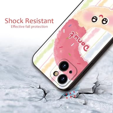 ZGKTWX Donut Pattern Phone Case for iPhone 13 - Pink Frosting with Colorful Sprinkles, Soft Cute Protective Cover for Girls & Women (B1-Cartoon Cute Donut) - Image 4