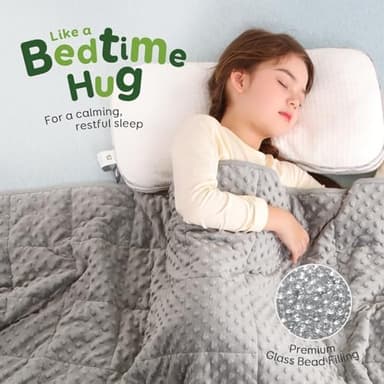 Sivio Weighted Blanket 7 Pounds, Heavy Blankets for Bed, Dual Side Soft Minky and Breathable Weighted Blanket, 41"x 60" Grey - Image 3