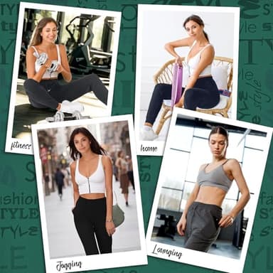 Walifrey Womens Joggers with Pockets, Drawstring Sweatpants Women for Lounging Jogging Gym and Workout Black,1 Pack Black L - Image 6