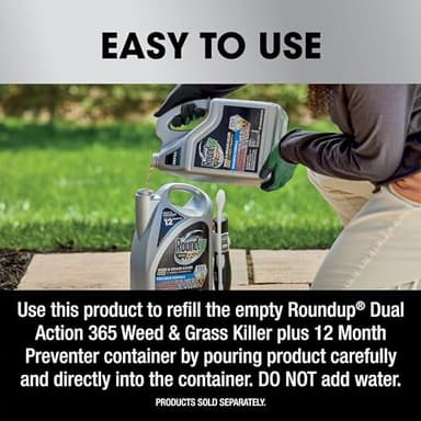 Roundup Dual Action 365 Weed & Grass Killer Plus 12 Month Preventer Refill, Kills & Prevents for up to 1 Year, 1.25 gal. - Image 11