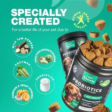 Probiotics for Dogs Gut Health, Digestion, Immunity, Yeast Balance, Itchy Skin, Allergies Support - Dog Probiotic Chews with Digestive Enzymes for Gut Flora- Soft Treats with Pumpkin and Yeast Powder - Image 5