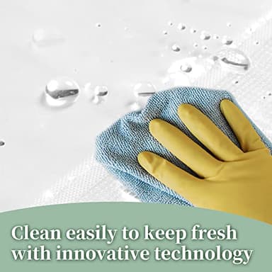 Barossa Design Plastic Shower Liner Clear - Premium PEVA Shower Curtain Liner with Rustproof Grommets and 3 Magnets, Waterproof Cute Lightweight Standard Size Bathroom Curtains - Clear - Image 4