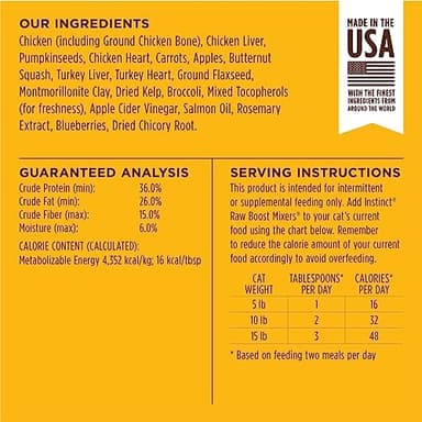 Instinct Raw Boost Mixers Freeze Dried Raw Cat Food Topper, Grain Free Cat Food Topper 6 Ounce (Pack of 1) - Image 7