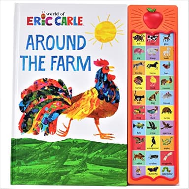 World of Eric Carle, Around the Farm 30-Button Animal Sound Book - Great for First Words - PI Kids - Image 1