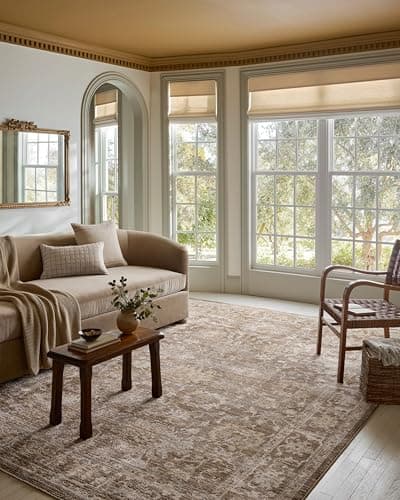Loloi Magnolia Home by Joanna Gaines Pace Collection PAC-01 Bark/Natural 9'-6" x 12'-3" Area Rug - Image 1