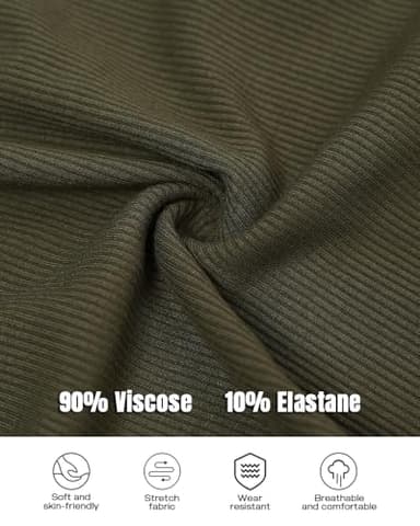 CHICME Tank Tops with Built in Bras Athletic Tank Tops Ribbed Tank Top Running Tops Army Green-L - Image 6