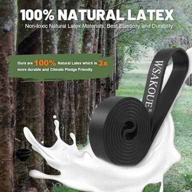 Pull Up Bands, Resistance Bands, Pull Up Assistance Bands Set for Men & Women, Exercise Workout Bands for Working Out, Body Stretching, Physical Therapy, Muscle Training - Black - Image 3