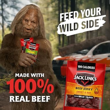 Jack Link's Beef Jerky Bold Variety Pack - Includes Sweet & Hot, Jalapeno and Peppered Jerky, Bulk Protein Snack Pack, Good Source of Protein, Meat Snacks Made with 100% Beef - 1.25 Oz (Pack of 15) - Image 3
