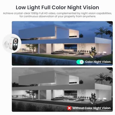 FameVibe 1080p Solar Security Camera Wireless, Smart AI Human Detection, 2-Way Audio, Color Night Vision, Cloud Storage, 2.4G WiFi, Indoor/Outdoor Surveillance Bullet Cam (1 Pack) - Image 5