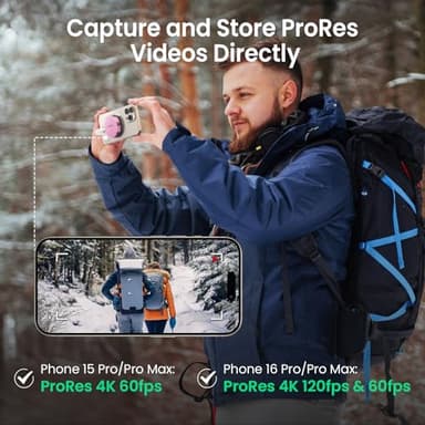 IGIERA 1TB Magnetic Portable SSD, External Solid State Drives with USB-C 3.2 Gen 2x2, Speed Up to 2000MB/s, Compact & Durable, Compatible with iPhone 15/16 Series and Other USB-C Devices, Pink - Image 5