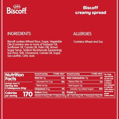 Lotus Biscoff, Cookie Butter Spread, Creamy, non GMO + Vegan, 14.1 oz, Pack of 8 - Image 2