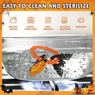 Halloween Baby Teether,Baby Teething Toys Boo Basket Stuffers,Pumkin & Bat Teether for Babies 3-6 6-12 Months, BPA-Free Teething Relief Toy First Halloween Christmas Gift for Infants,Girls,Boys - Image 4