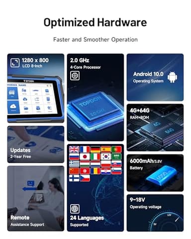 TOPDON Phoenix Nano, 2025 New Bidirectional Scan Tool, ECU Coding Tool, FCA AutoAuth, CAN FD/DoIP Protocols, 32+ Special Functions, Full System Diagnostic, Free Updates for 2 Years - Image 8