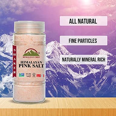 Himalayan Chef Himalayan Salt, Fine Glass Shaker, 17.5 Oz - Image 4