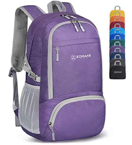 ZOMAKE Lightweight Packable Backpack 30L - Foldable Hiking Backpacks Water Resistant Compact Folding Daypack for Travel(Purple) - Image 1