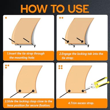 ZGMAIJIA 100PCS Nylon Universal Cable Tie Buckle,Cable Tie Buckle,Automotive Clips,Fastener, for Automotive Repair - Image 5