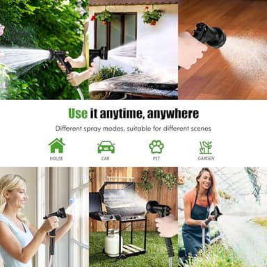 Garden Hose Metal 100FT, Stainless Steel Heavy Duty Water Hose With 10 Function Nozzle, No-Kink, Tough & Flexible, Sturdy and Lightweight, Rust Proof for Yard, Outdoor, RV - Image 6