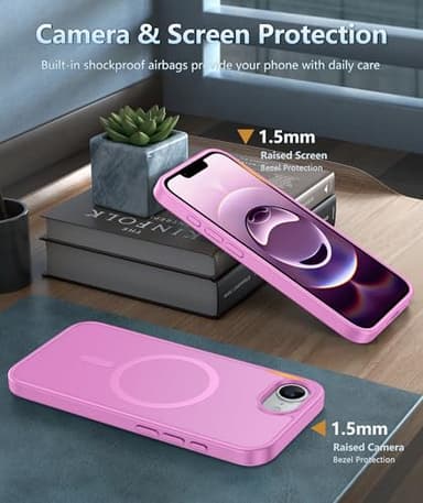 FNTCASE for iPhone 16e Phone Case: for iPhone 16E Case 2025 Magnetic Matte Textured Silicone Shockproof Military Grade Drop Protection Cell Phone Cover | Slim Rugged Anti-Slip Protective Bumper - Image 7
