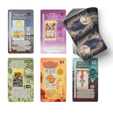 Witchy Cauldron Tarot Cards for Beginners, Learning Tarot Cards with Meanings on Them, for Beginners, Training Deck - Image 1