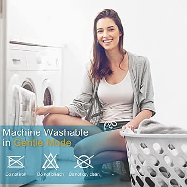 HYLEORY Twin XL Mattress Pad Quilted Fitted Mattress Protector Cooling Pillow Top Mattress Cover Breathable Fluffy Soft Mattress Topper with 8-21" Deep Pocket - Image 7