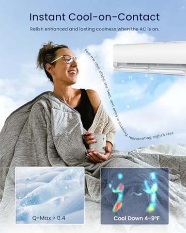 ZonLi Cooling Blanket,Queen Size Arc-Chill Cooling Blanket with Breathable Fabric, Q-Max>0.4, Perfect for Hot Sleepers, Ideal for Summer,Grey, 90"x108" - Image 2