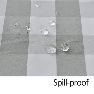 maxmill Square Checkered Tablecloth Water Resistance Antiwrinkle Spillproof Heavy Weight Gingham Table Cloth Buffalo Plaid for Buffet Banquet Parties Holiday Dinner 70 x 70 Inch Grey and White - Image 7
