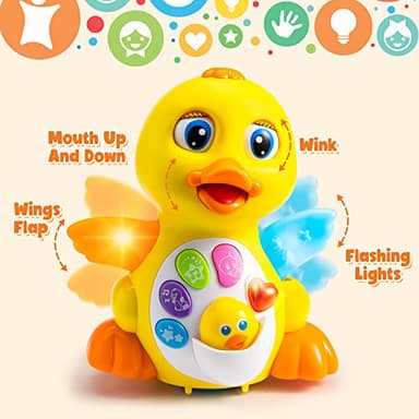 JOYIN Baby Toys Duck, Infant Dancing Crawling Musical Toys 18+ Months, Tummy Time Light Up Learning Duck with Music & Lights, Baby Easter Basket Stuffers Gifts - Image 4